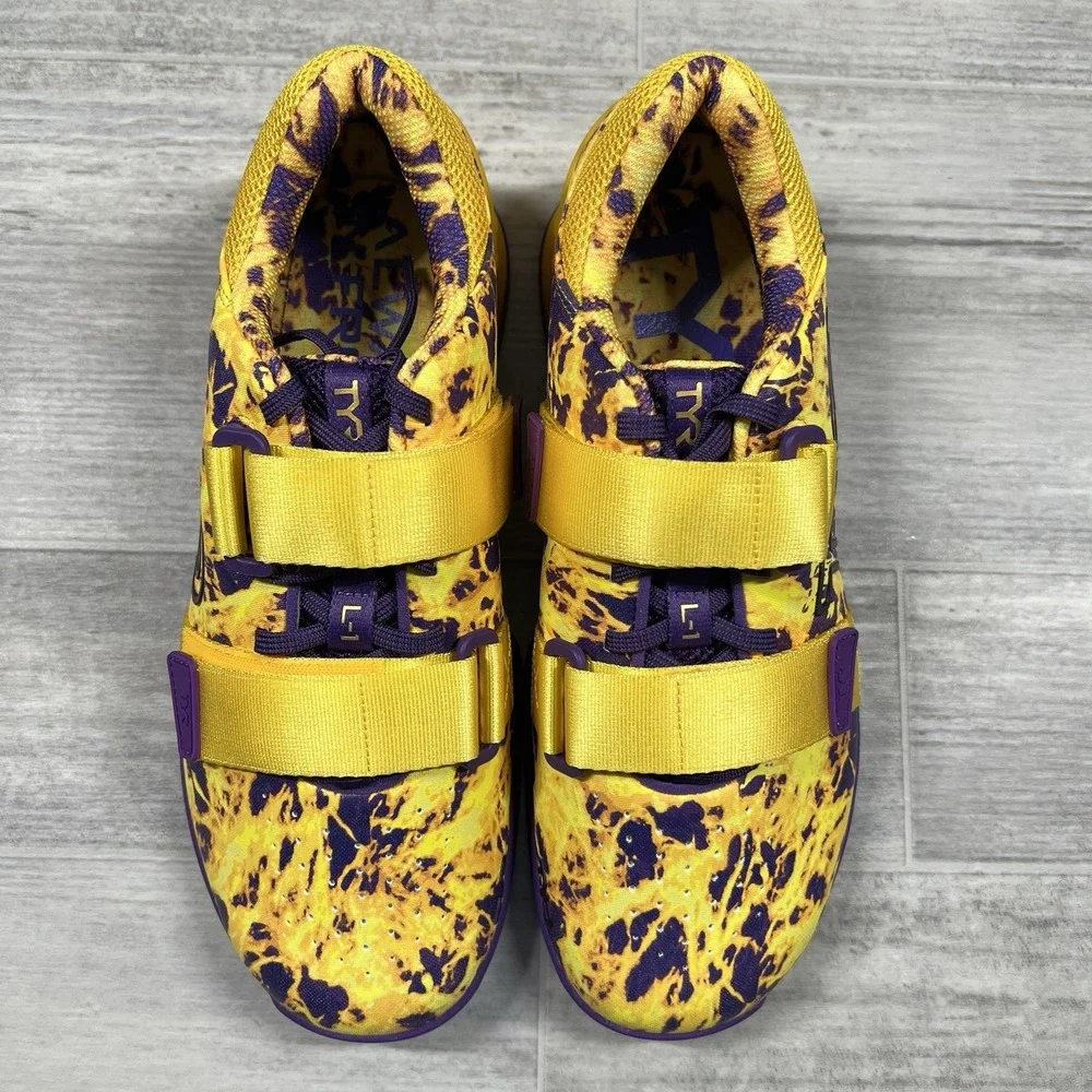 TYR L-1 Lifter Men 10/Women‎ 11.5 Training Powerlifting Shoes Yellow Purple NWOB